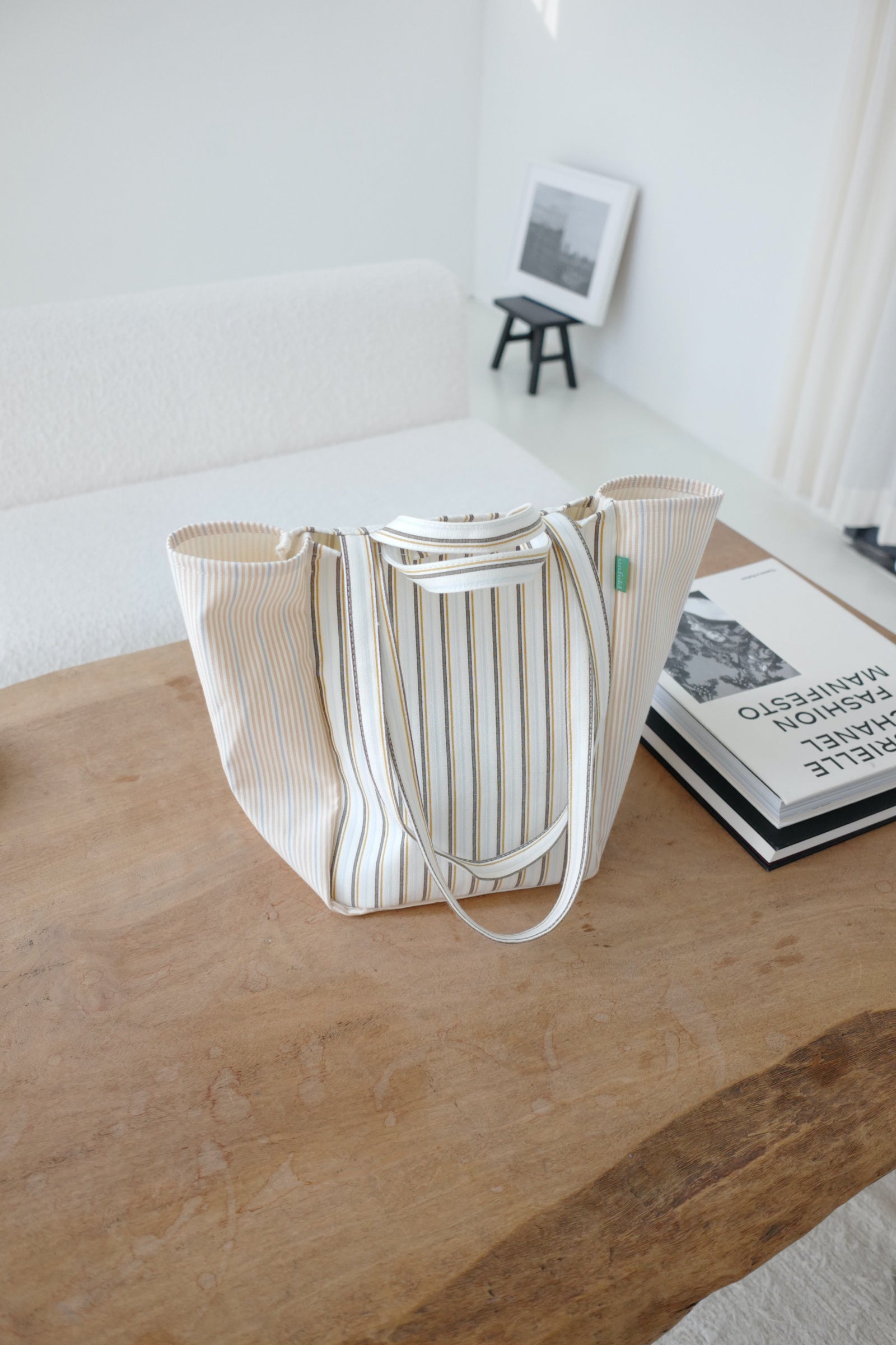 Double Stripe Bag (Beige)