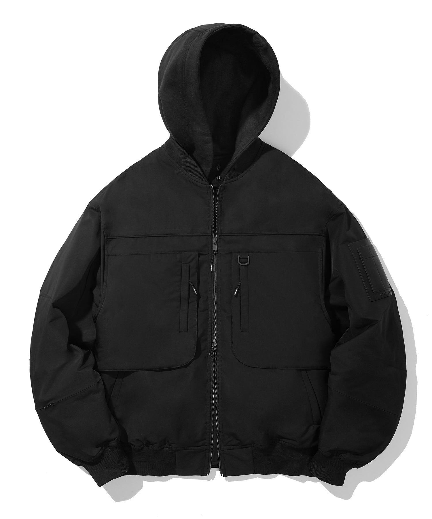 2-WAY UTILITY HOOD MA-1 JACKET_BLACK