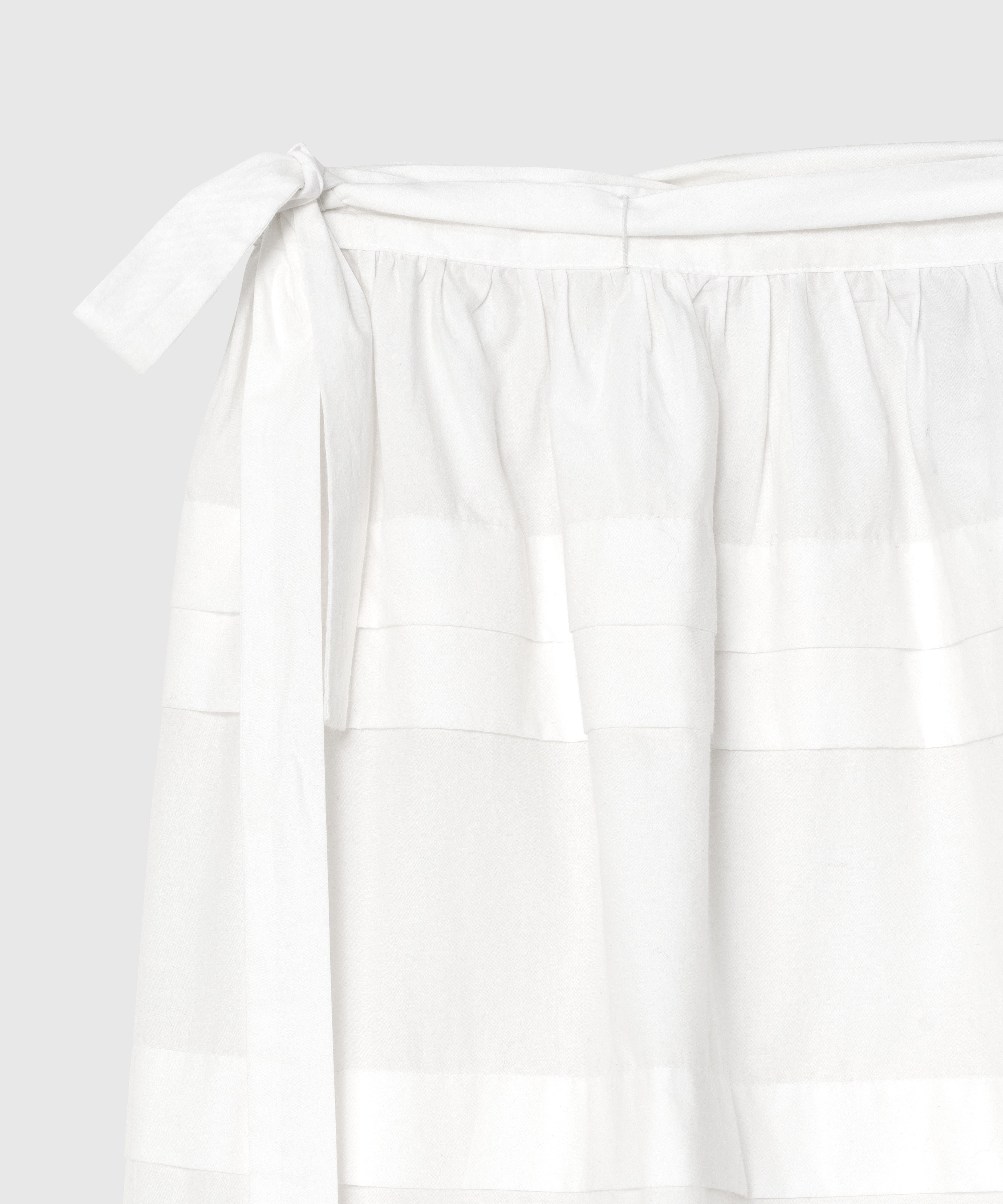 FRILL LONG SKIRT_White