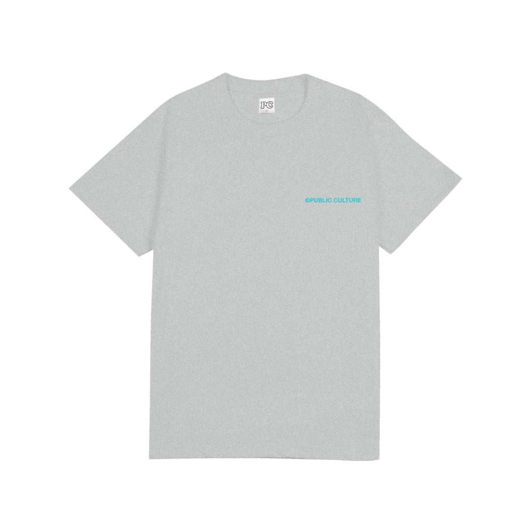 Checkered Tee - Misty Grey