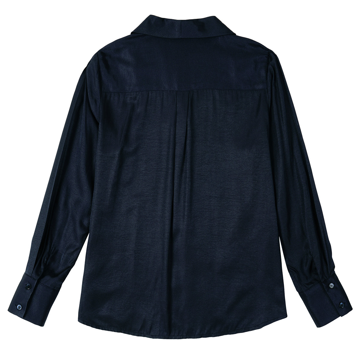 シルキーカラーシャツ / SILKY COLLAR SHIRT_NAVY