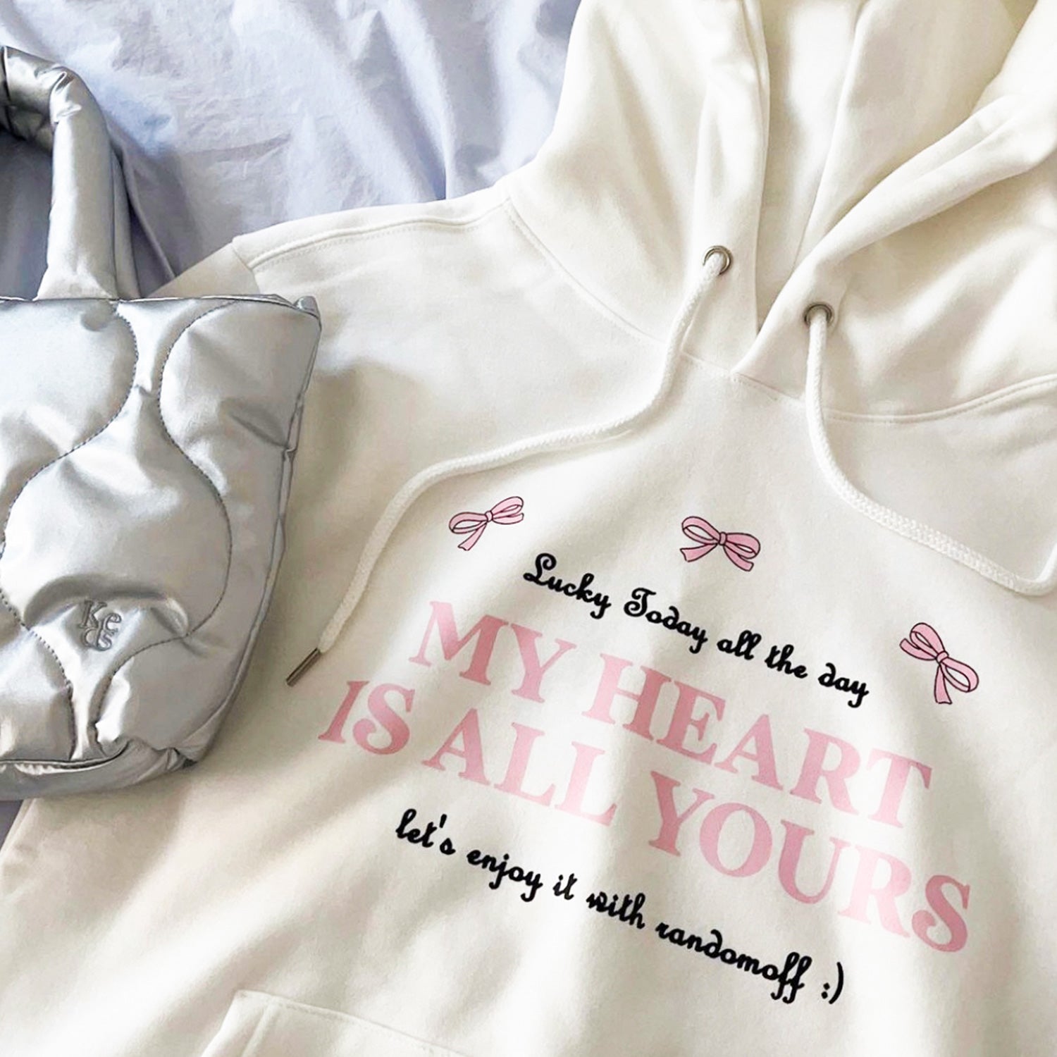 MY HEART RIBBON HOODIE