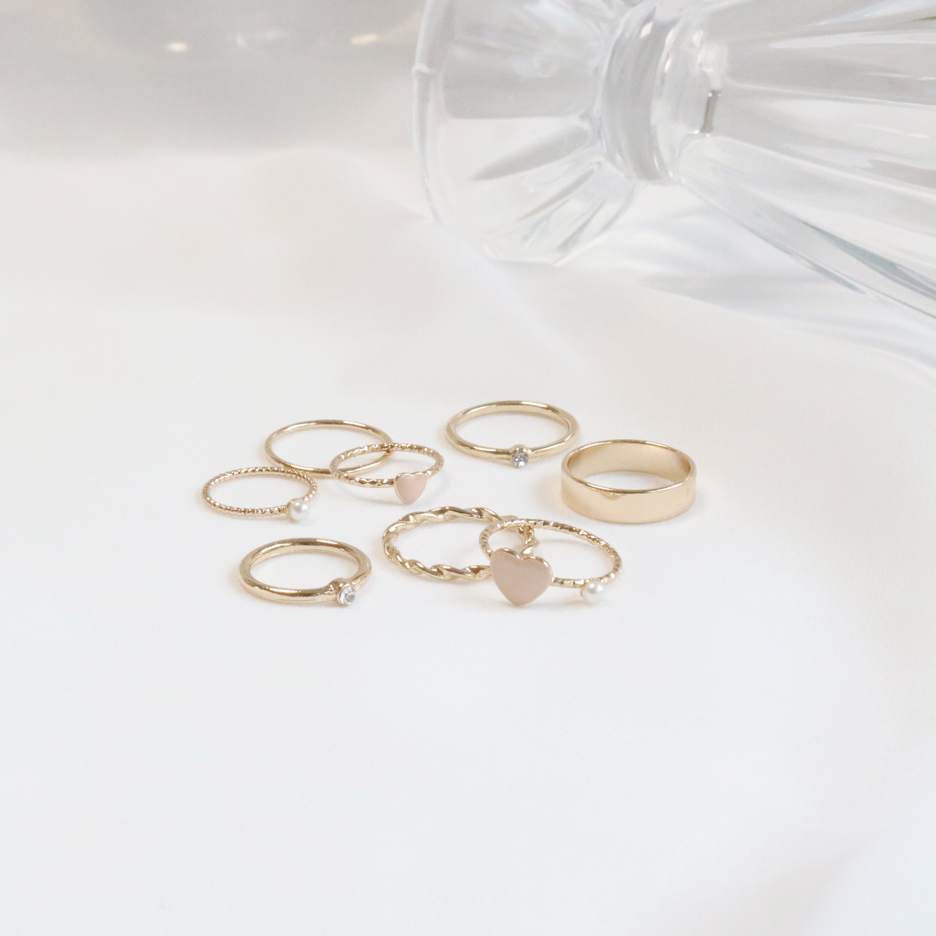 Jelly Heart Ring 7 set (2 color)