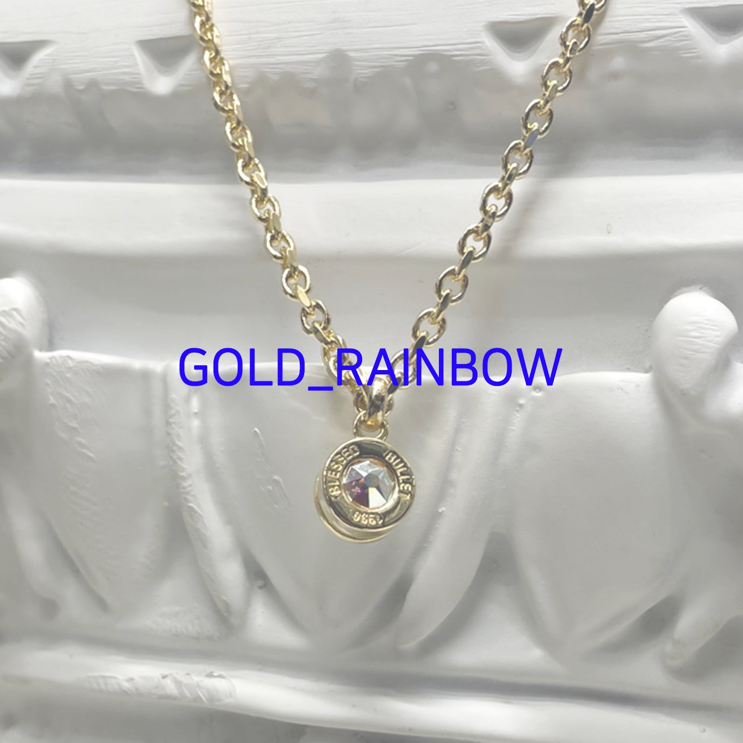 Bullet Back Necklace_gold