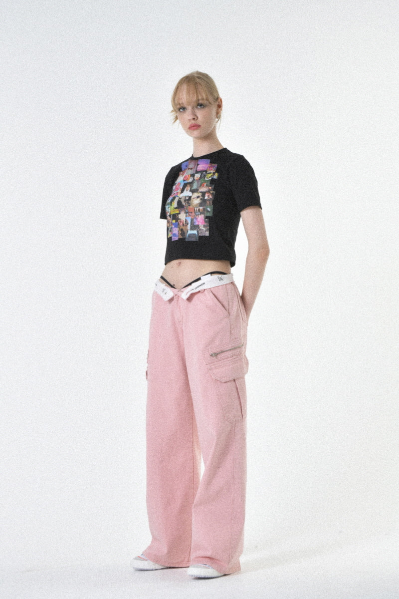 ジップカーゴパンツ / zip cargo pants (pink)