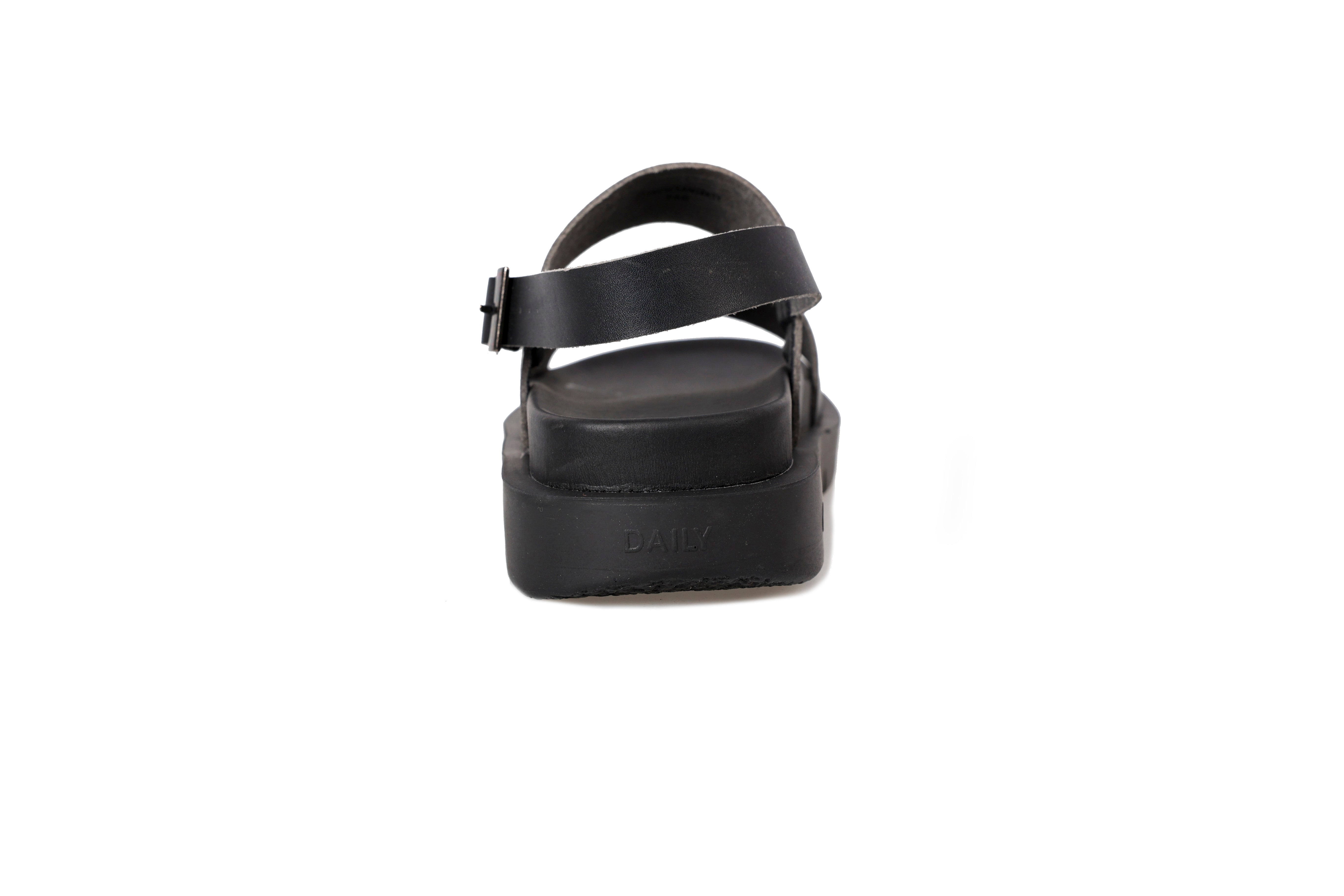 Santorini Sandals Leather Black 552