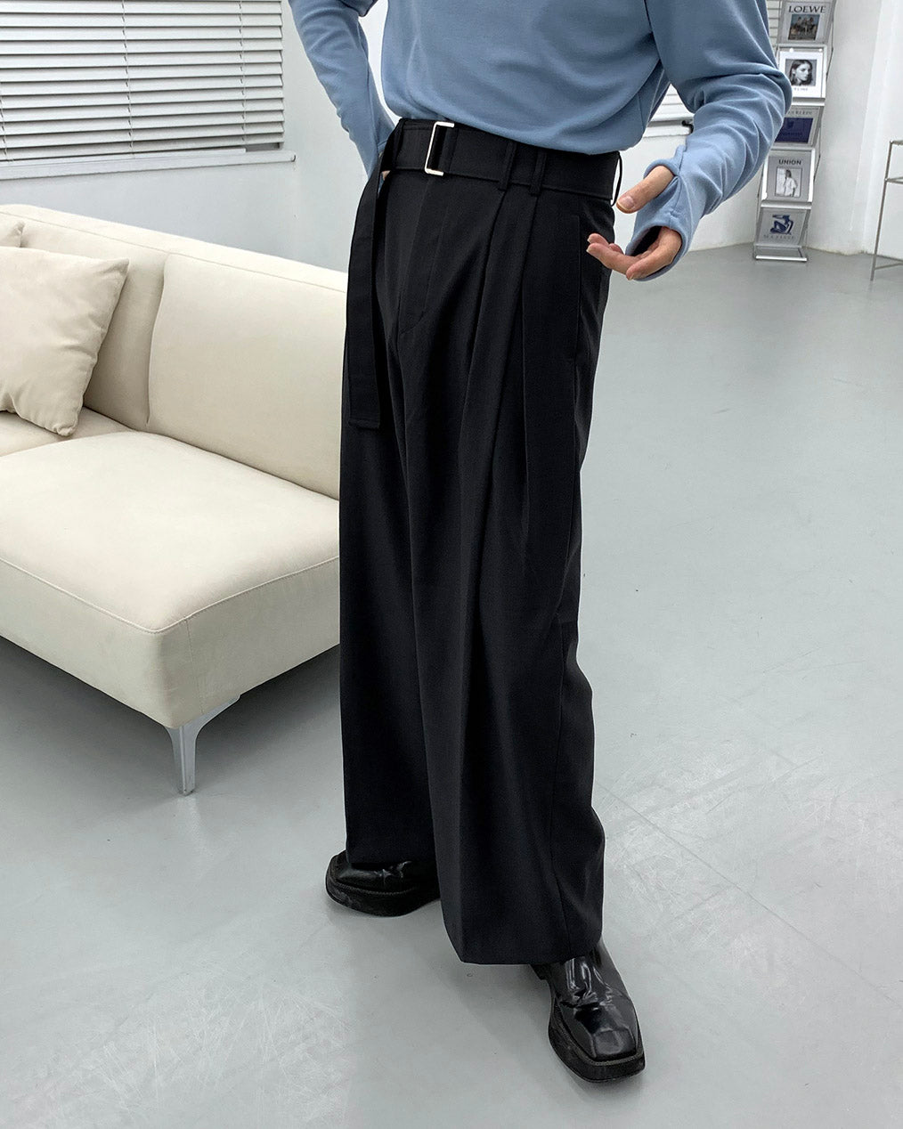 SK Twin Belt Wide Pants (3 colors)