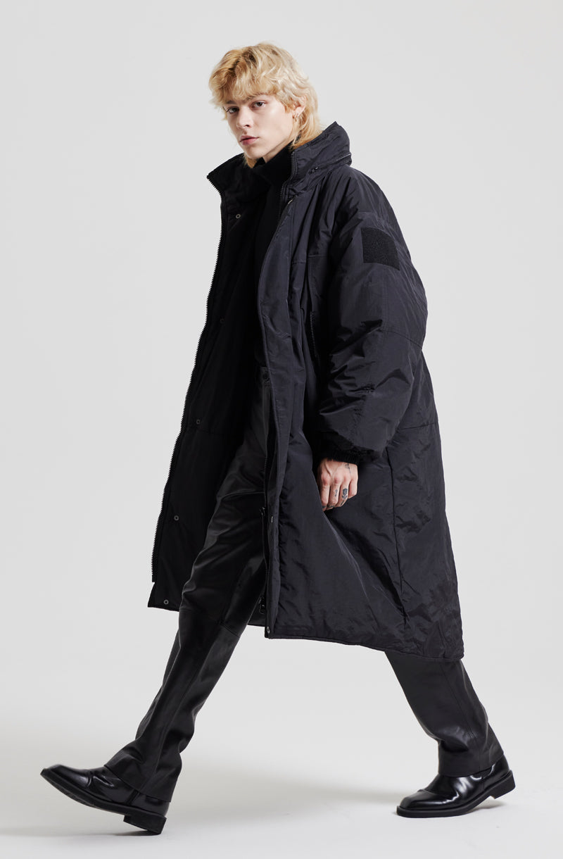 MOSS 2 HIGH-NECK HOOD PARKA [BLACK]