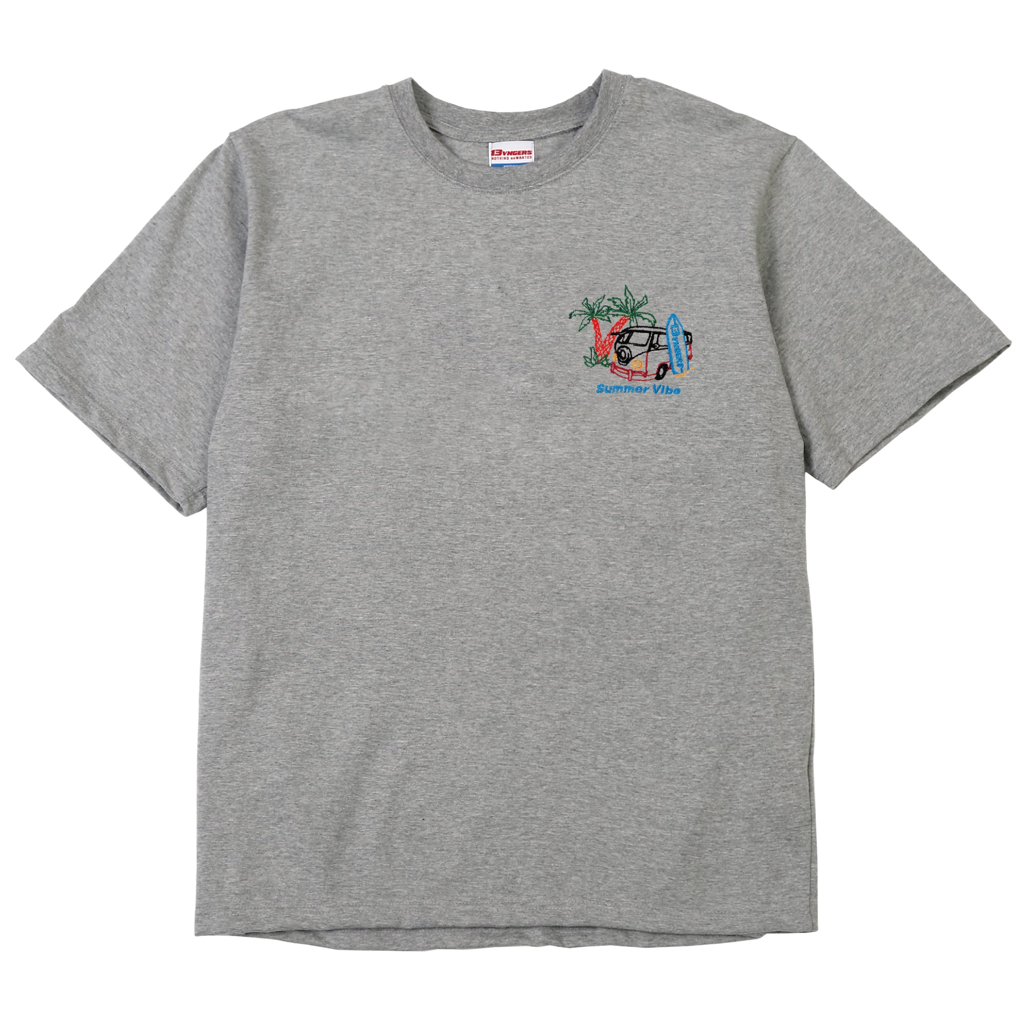 SummerVibe Embroidery T-Shirt_Grey