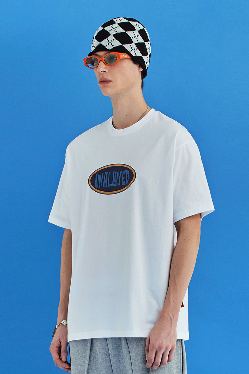 OVAL LOGO T SHIRT / WHITE