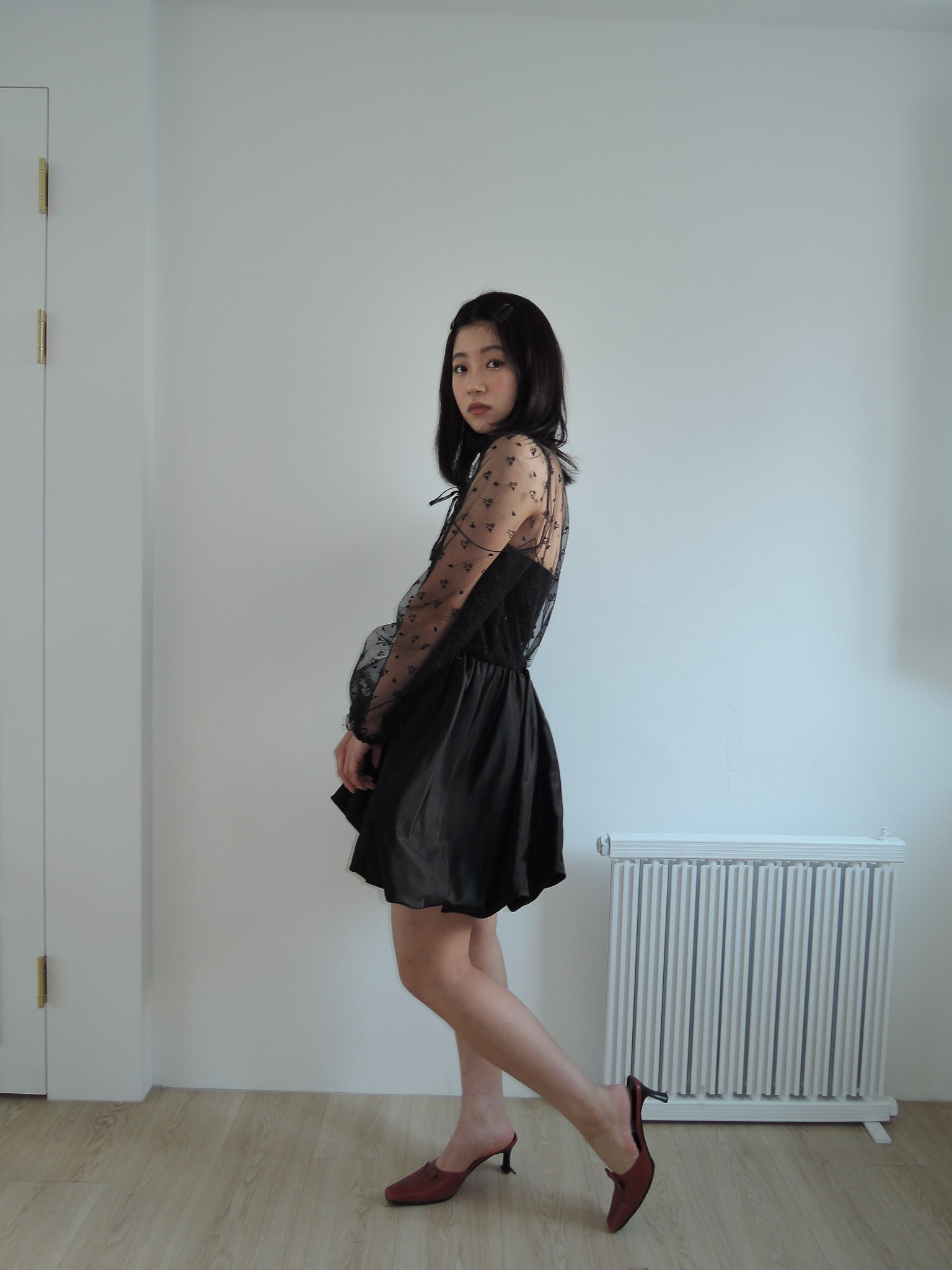 CLOUD TULLE DRESS _BLACK