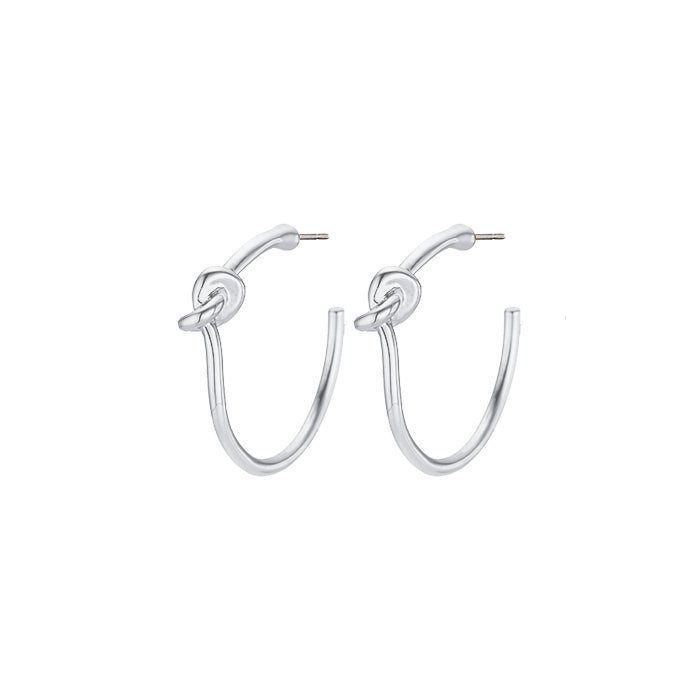 Knot hoop earrings