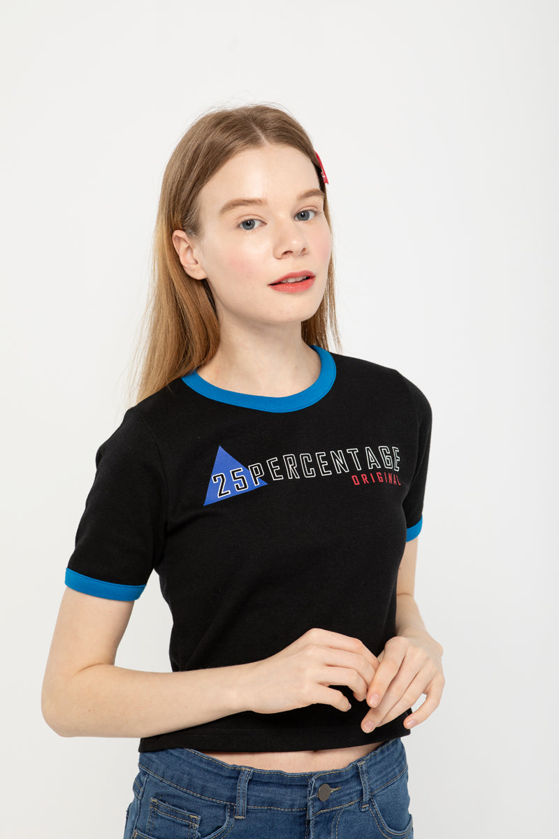 ORIGINAL RINGER CROP T-SHIRT