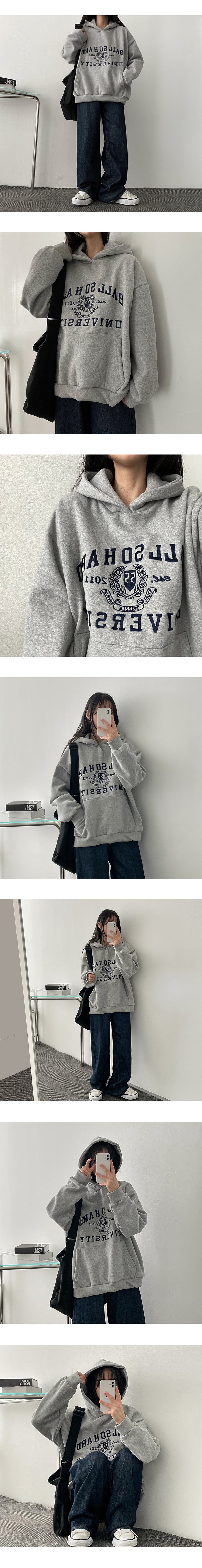 [Wool Napping] Veil Embroidered Hoodie