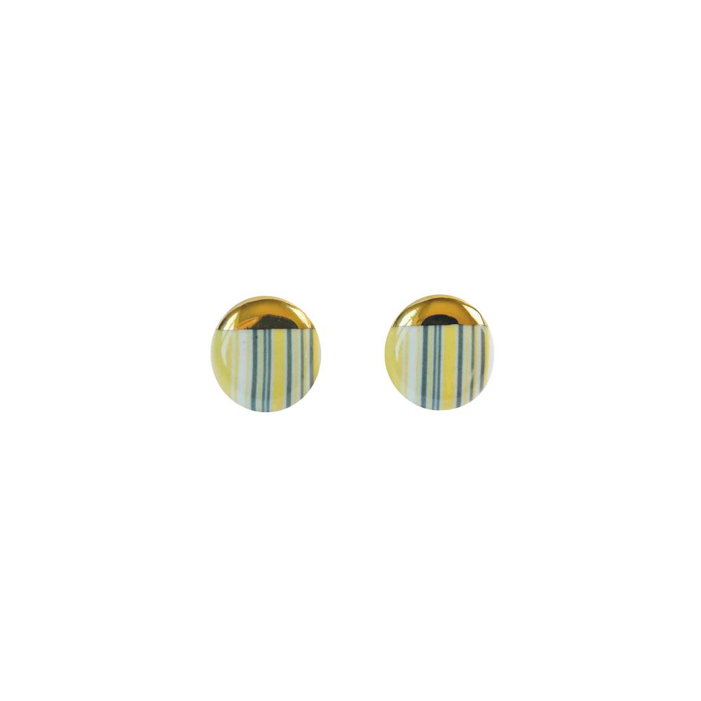 2021 Pantone Stratum daily round earring (YG)