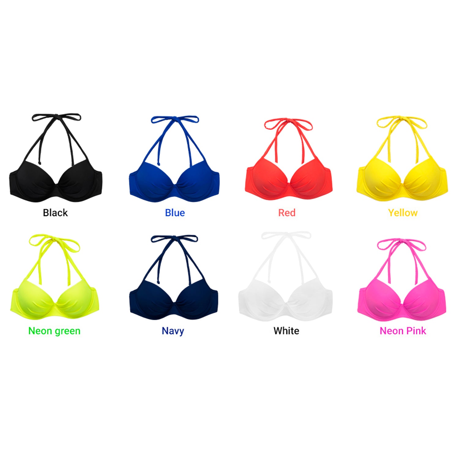 Wire shirring bra top 8 COLORS