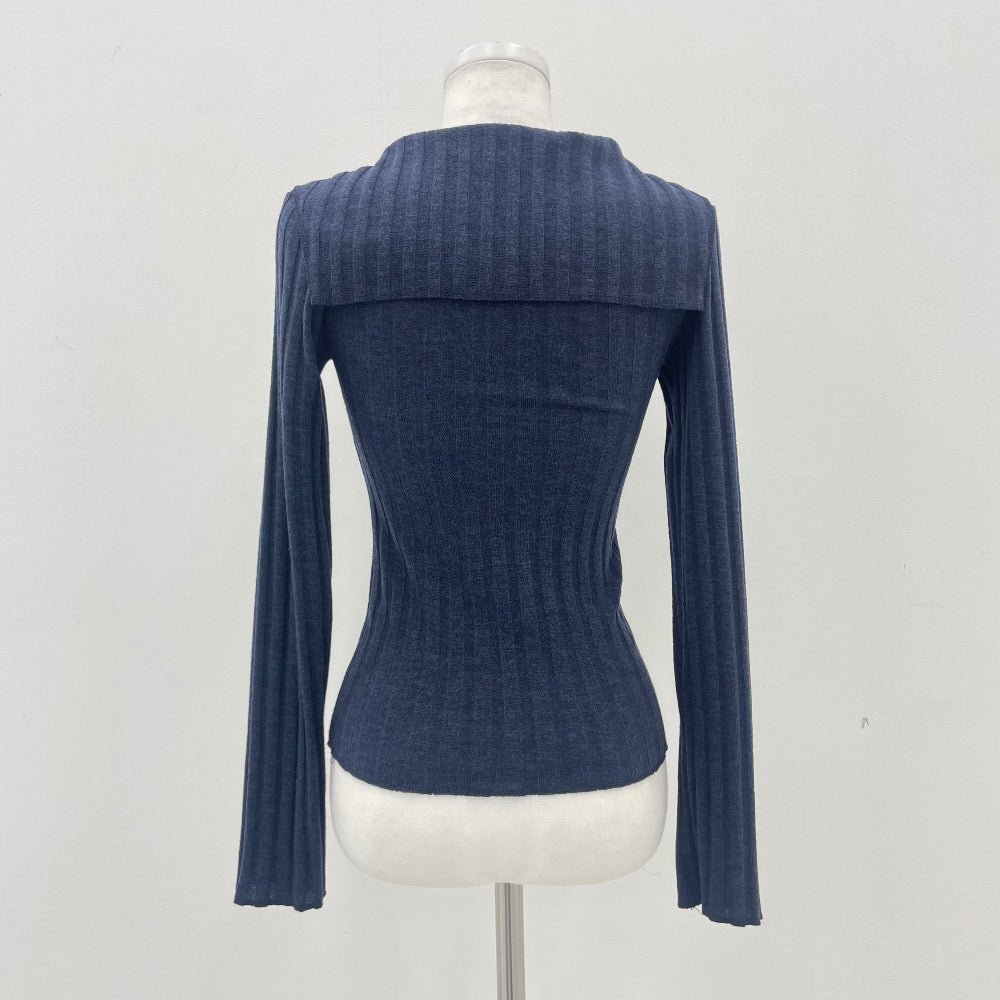 Sailor collar golgi knit top (2 Color)