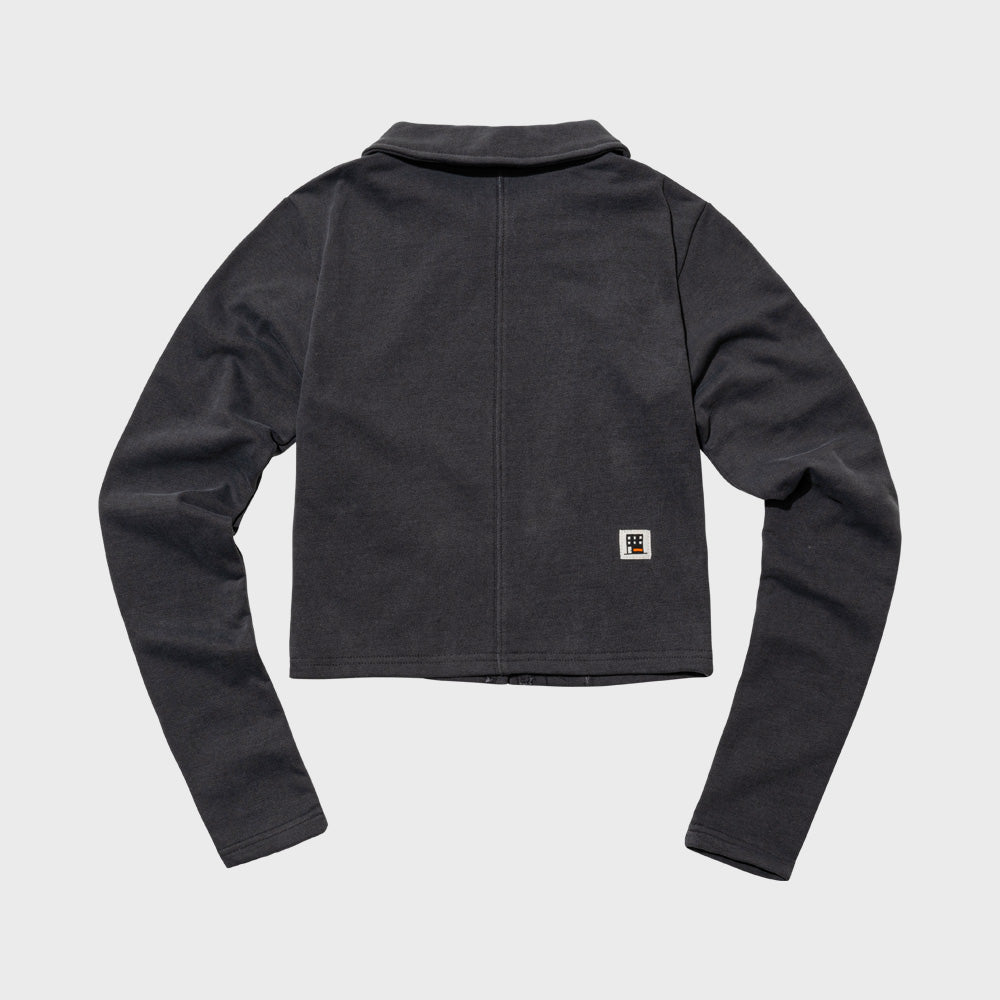 VANISH PIGMENT CROP ZIP-UP