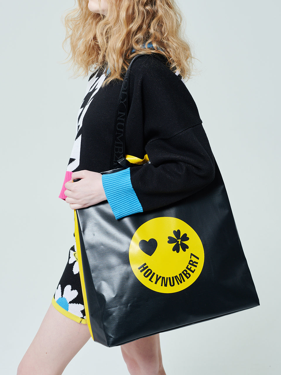 SMILE BIG SIZE SHOPPER BAG_YELLOW