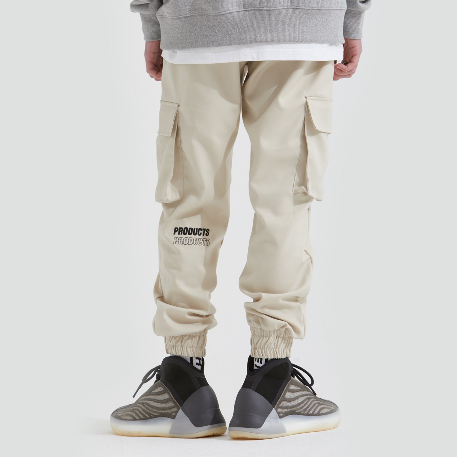 Premium Banding Cargo Pants (CREAM)