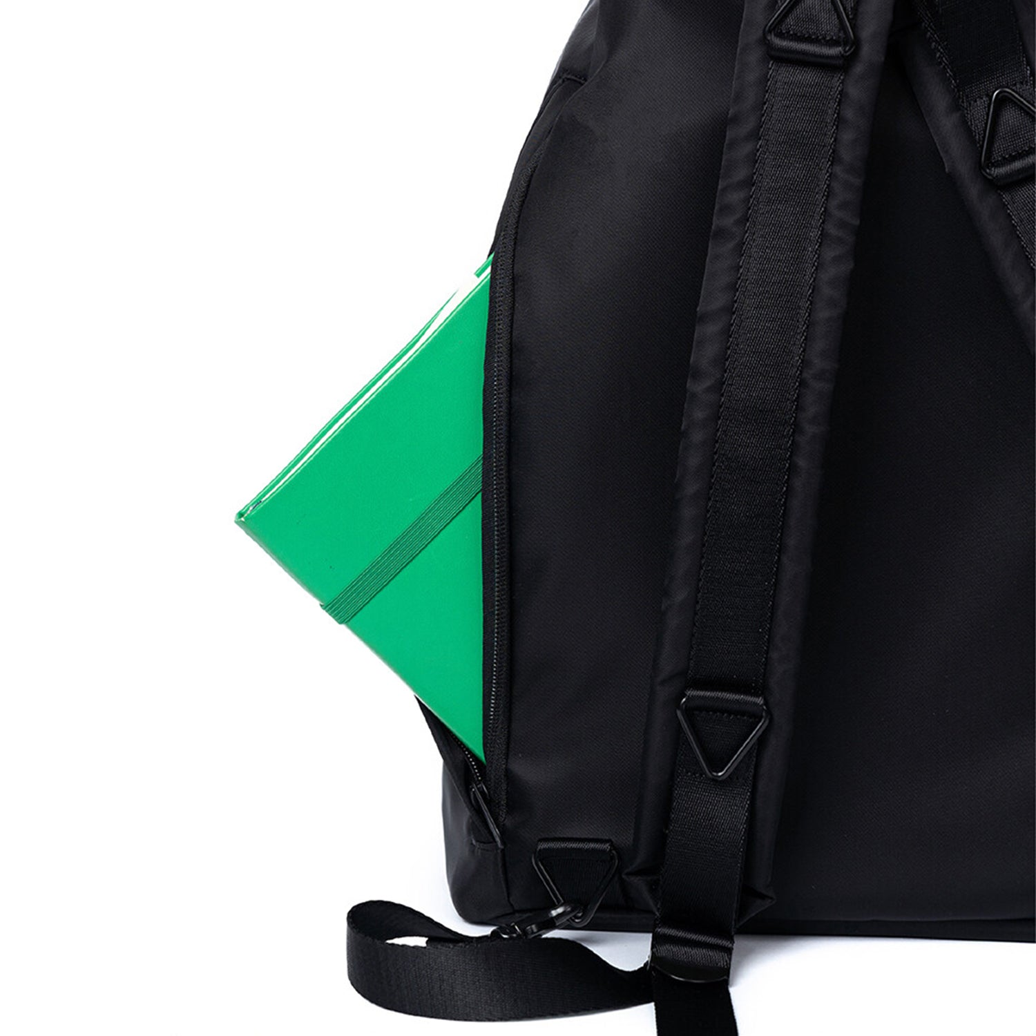 3-Way 2-Pocket Drawstring Bag (Black)