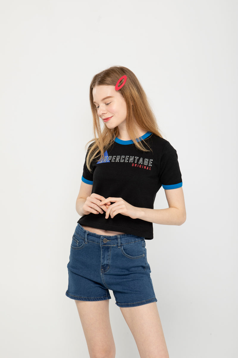 ORIGINAL RINGER CROP T-SHIRT