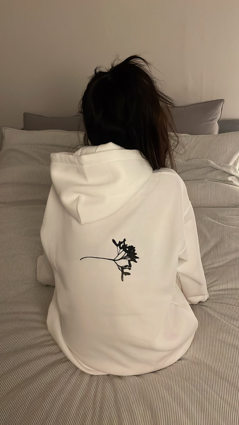 Rain drop Hoodie ( White