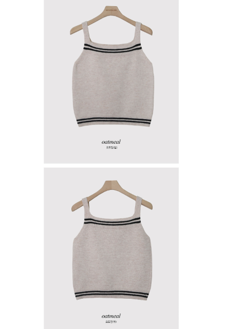 Point Line Square Knit Sleeveless (4color)