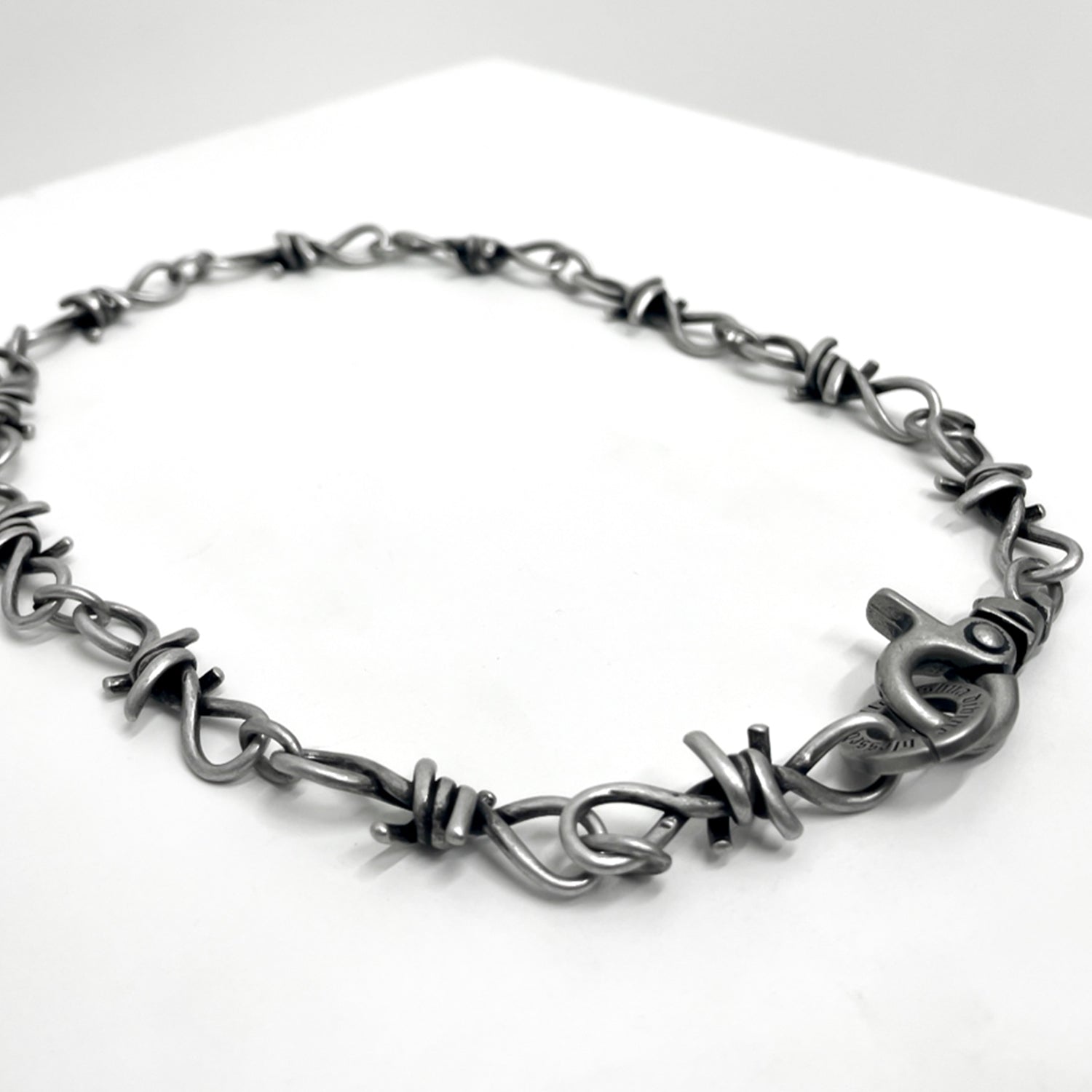 [BLESSEDBULLET]10mm thron link  necklace_vintage silver