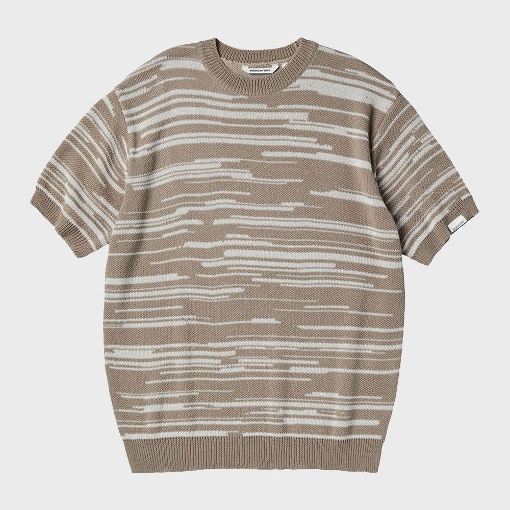 NOISE HALF SLEEVE KNIT (BEIGE)