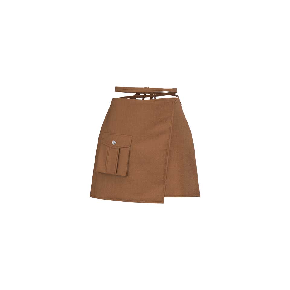 カーゴラップスカート / TM Cargo Wrap Skirt [Camel]