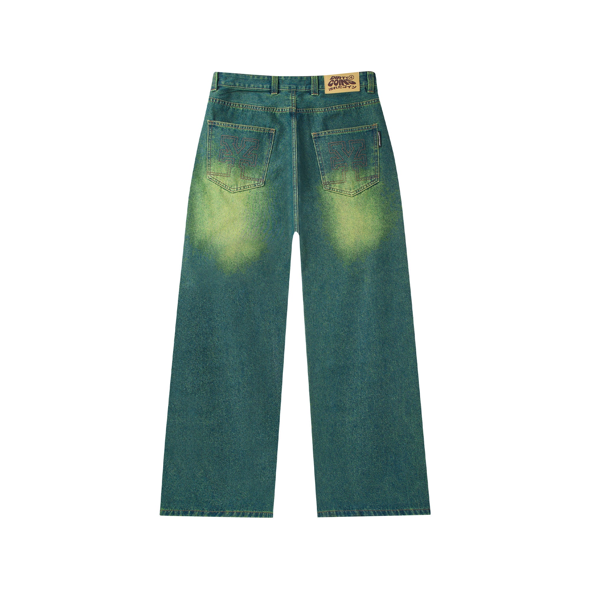 DirtyCoins Baggy Jeans - Green Wash