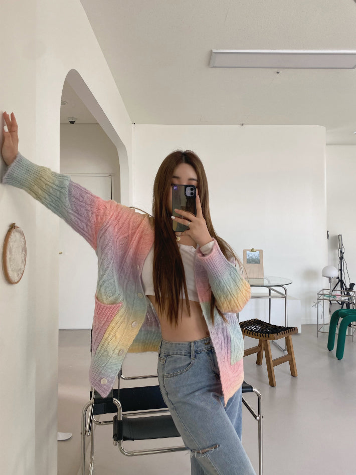 rainbow cardigan