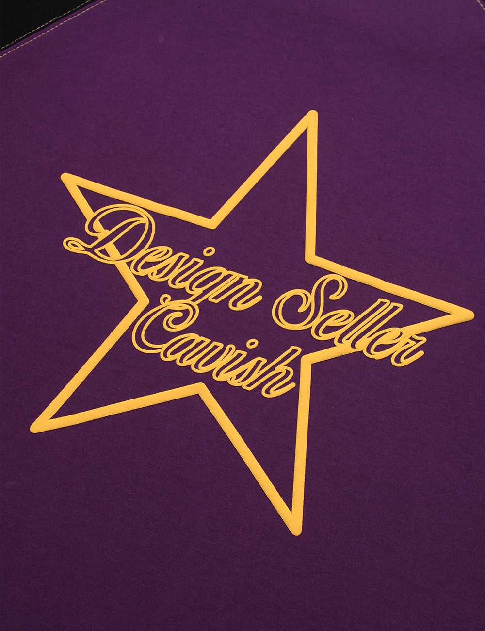 RAGLAN STAR LOGO LS TEE PURPLE(CV2CFUT551A)