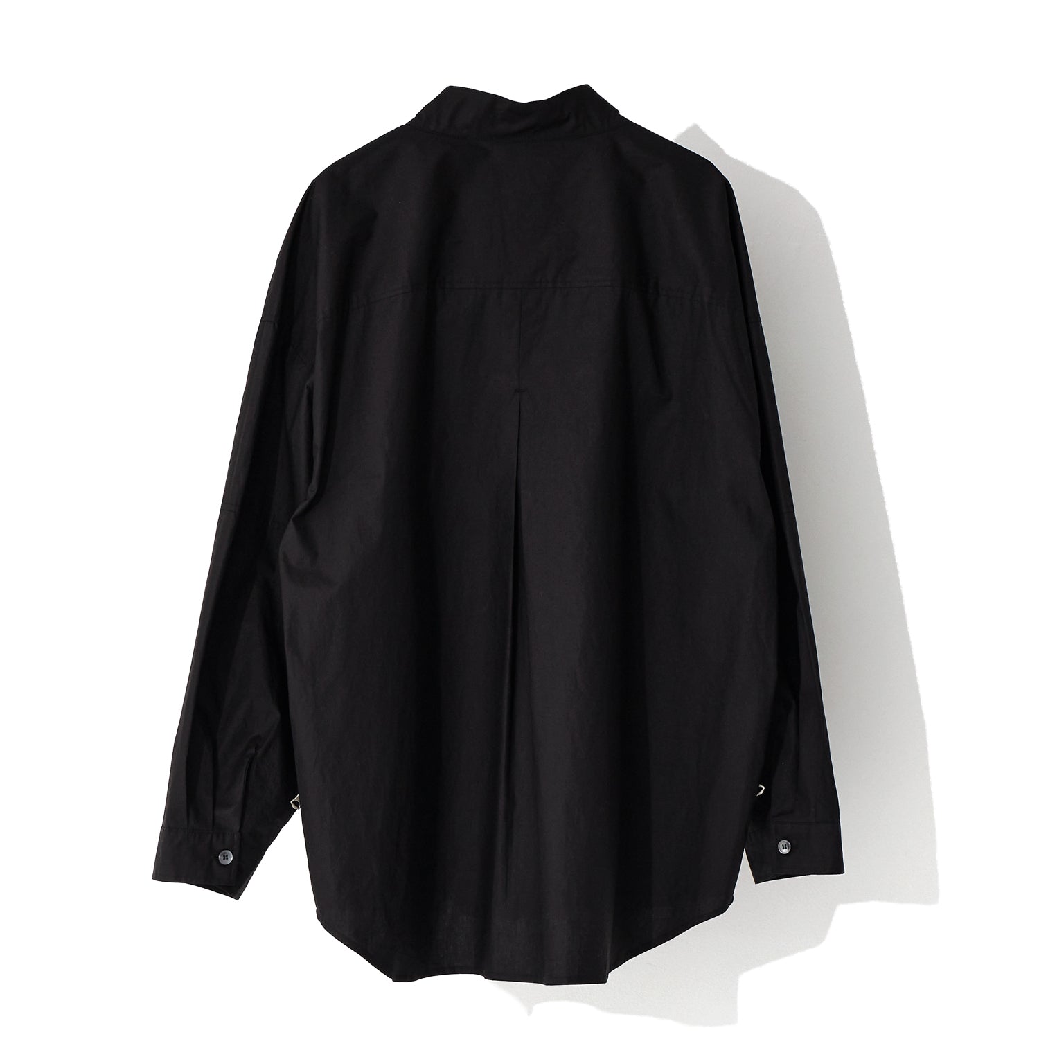 REXION CURVED ZIP-OVER SHIRT_BK