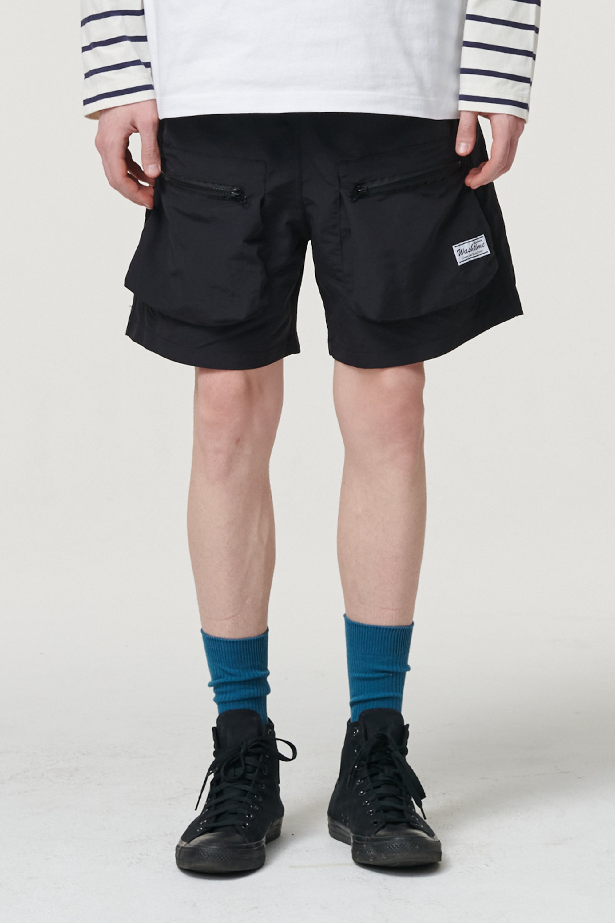 CARGO POCKET SHORT PANTS BLACK