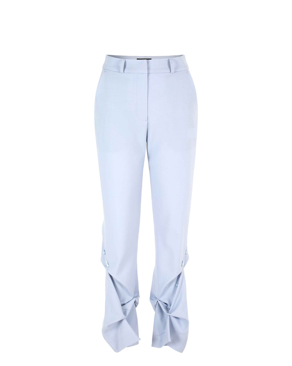 DOZI - Beaded Slim Trousers _ Sky Blue