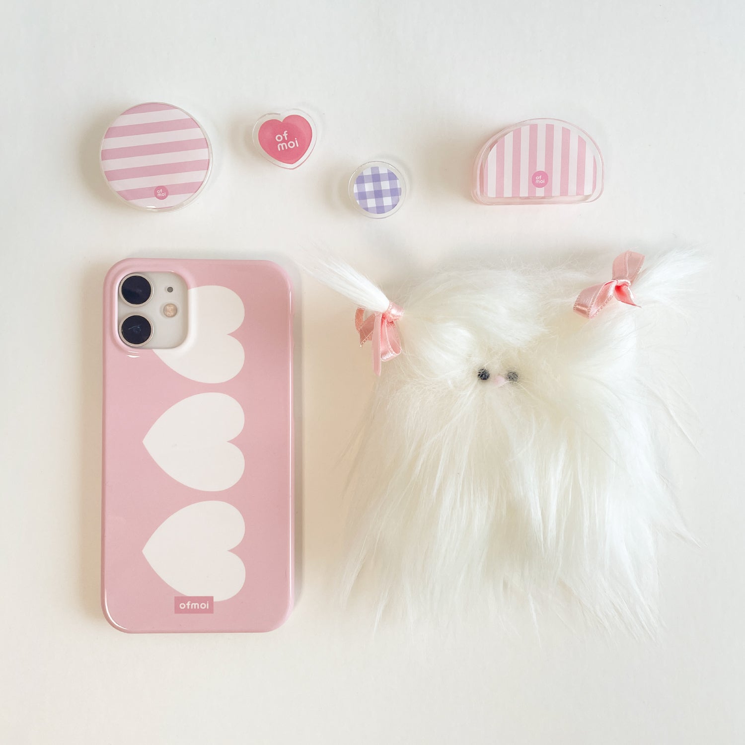 cutie heart hard glossy phone case