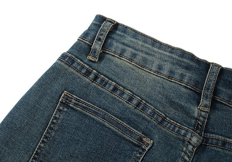 High steady denim short pants