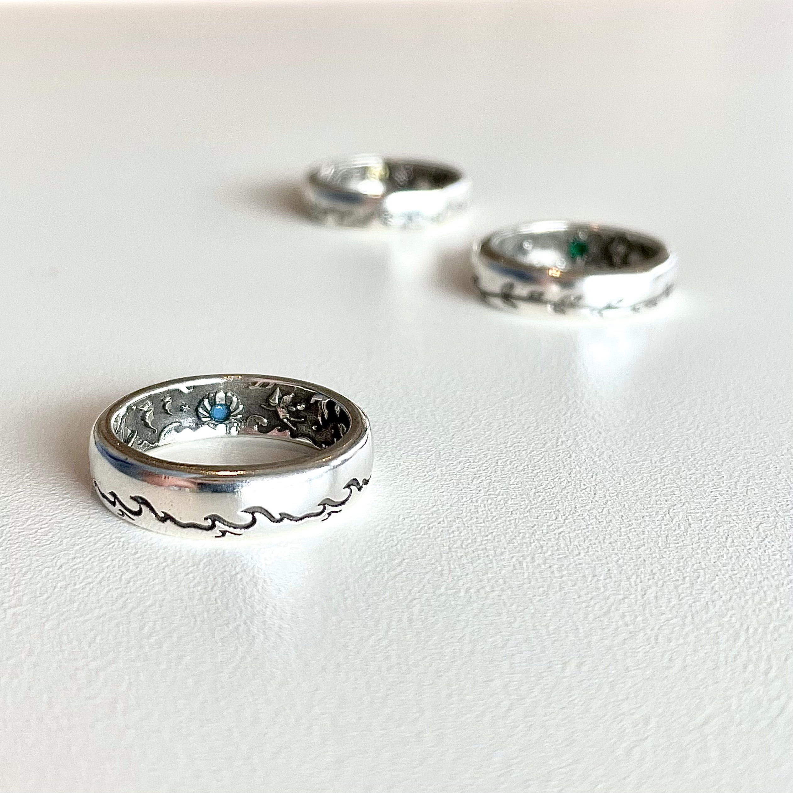 Ocean fairy silver ring