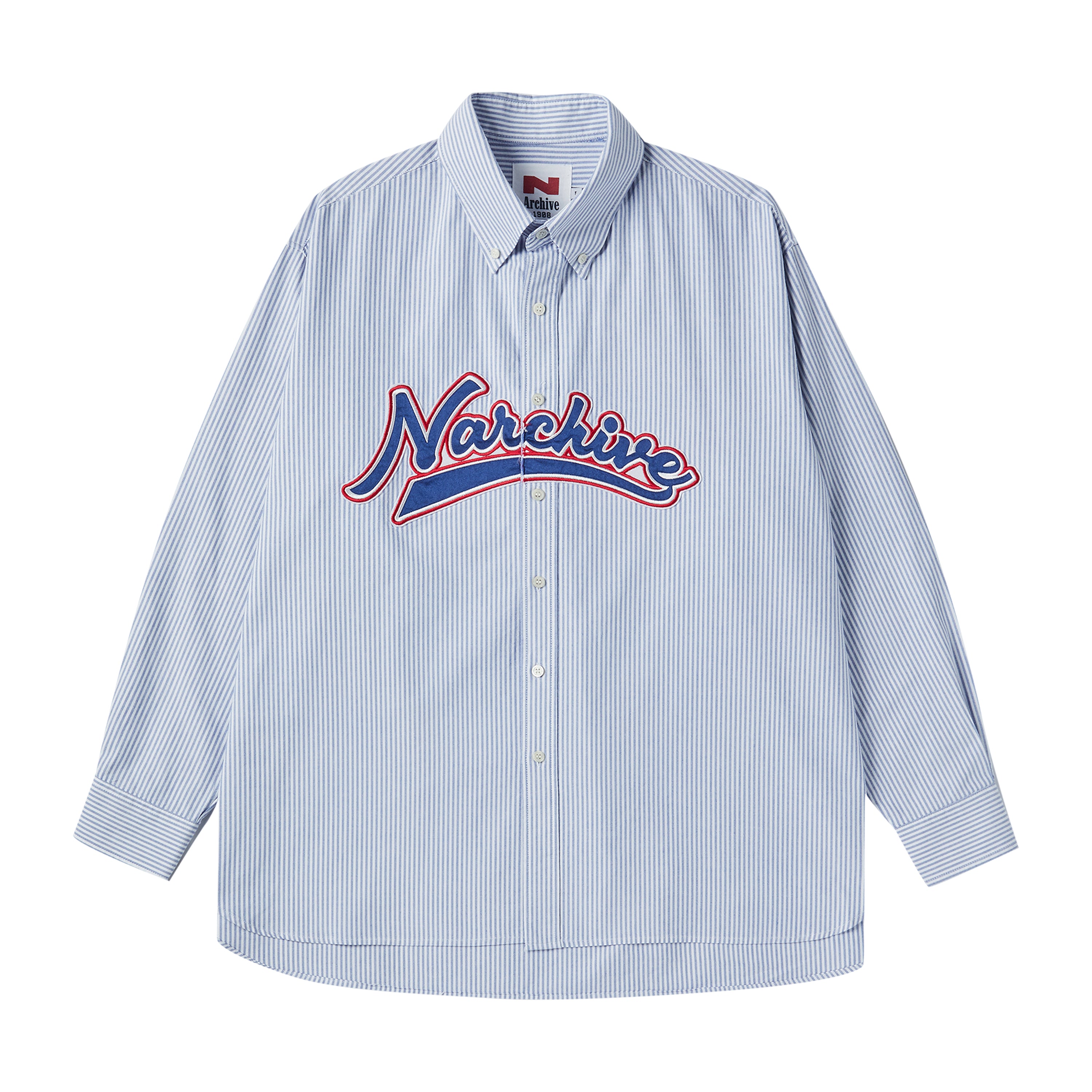 [COLLECTION LINE] ARCHIVE SPORTS LOGO OXFORD JACKET SKY BLUE