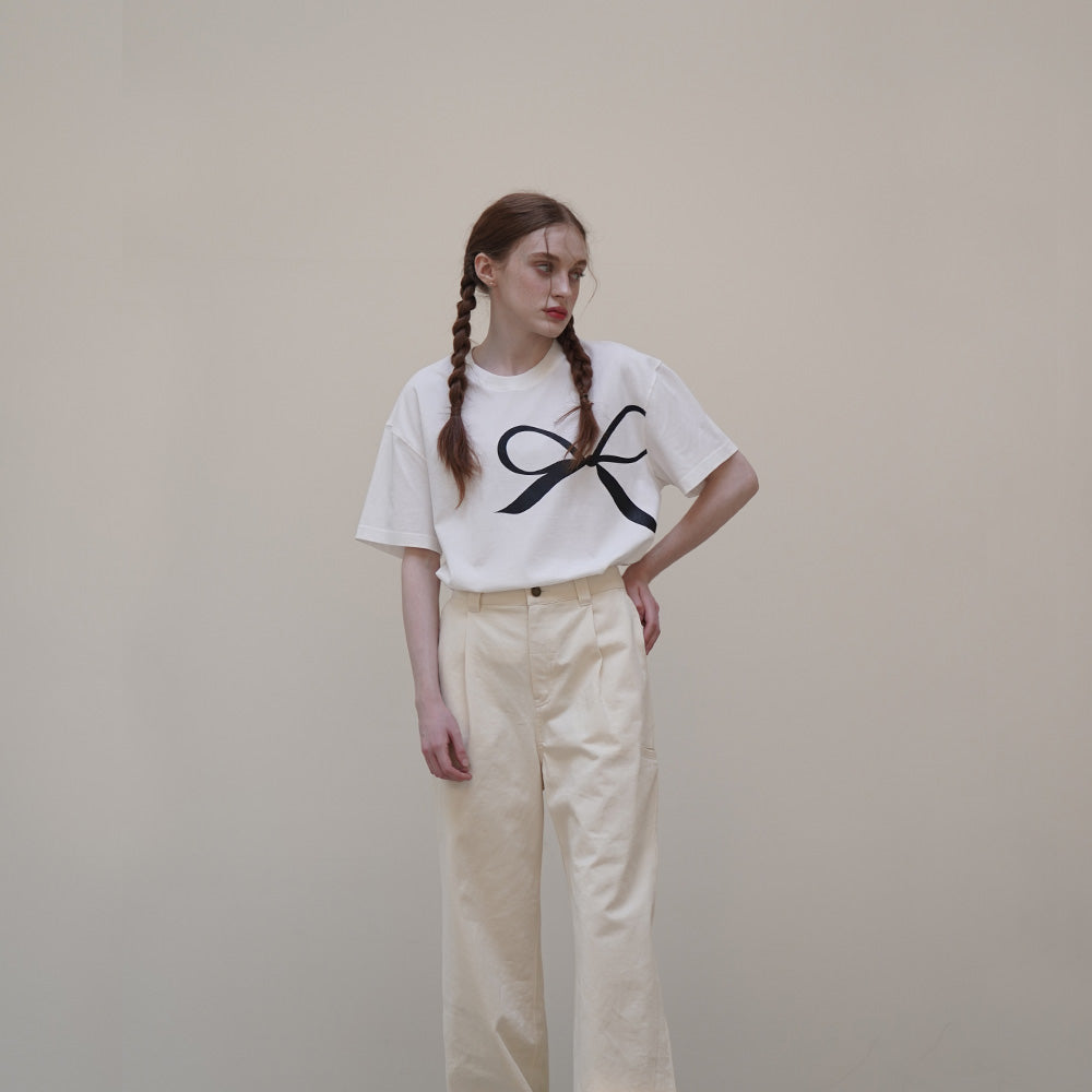 Cream Wide Wing Pants