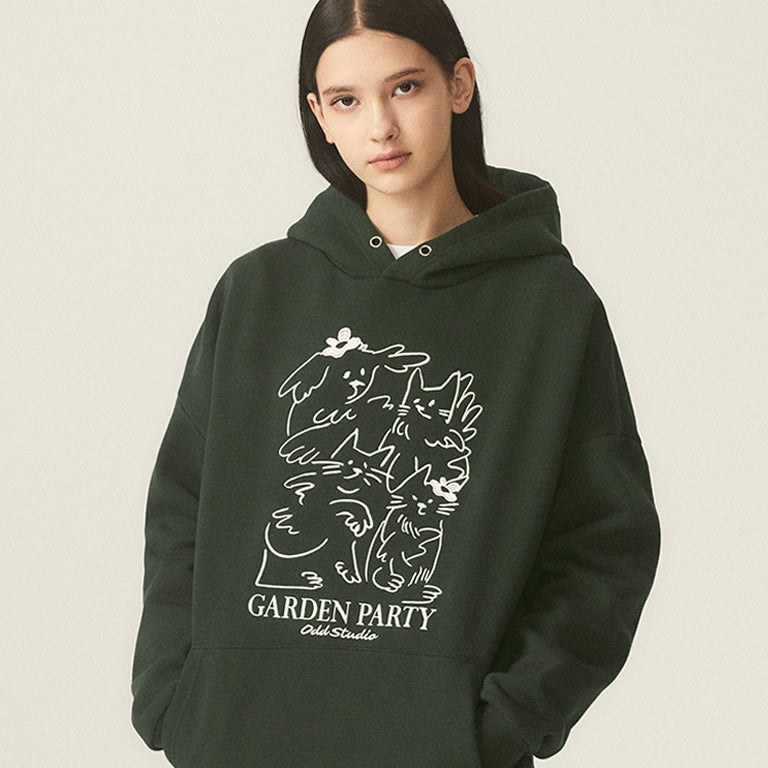 GARDEN PARTY DRAWING OVERFIT HOODIE - 6COLOR