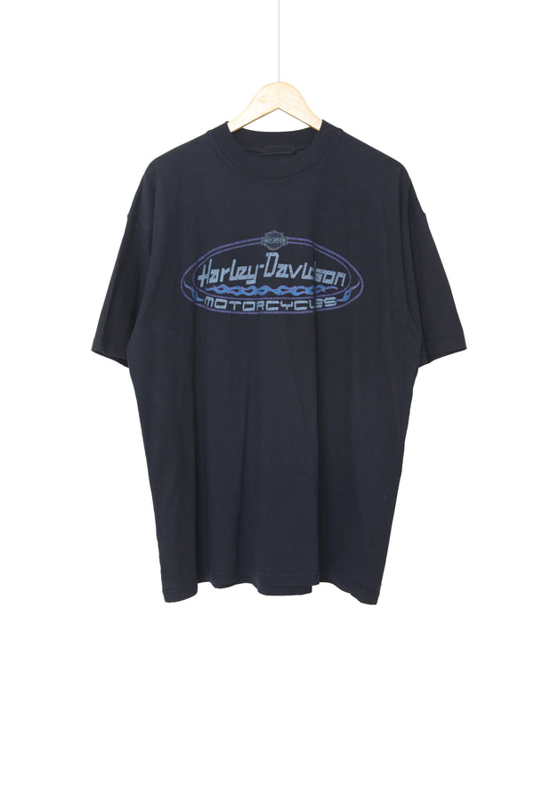 Blue Harley Motorcycle Short-Sleeved T-Shirt