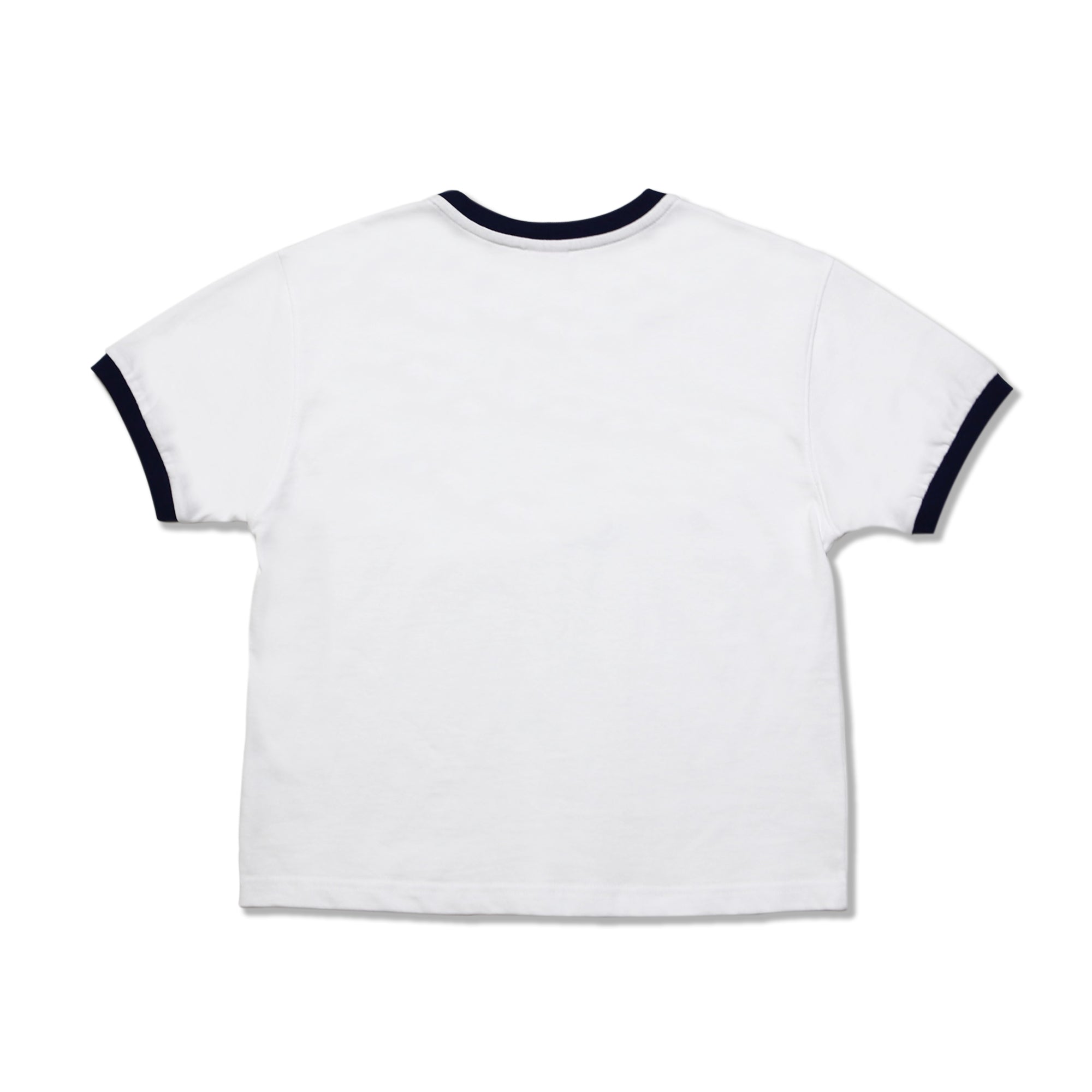 Baby Ringer Cropped Tee (Navy)