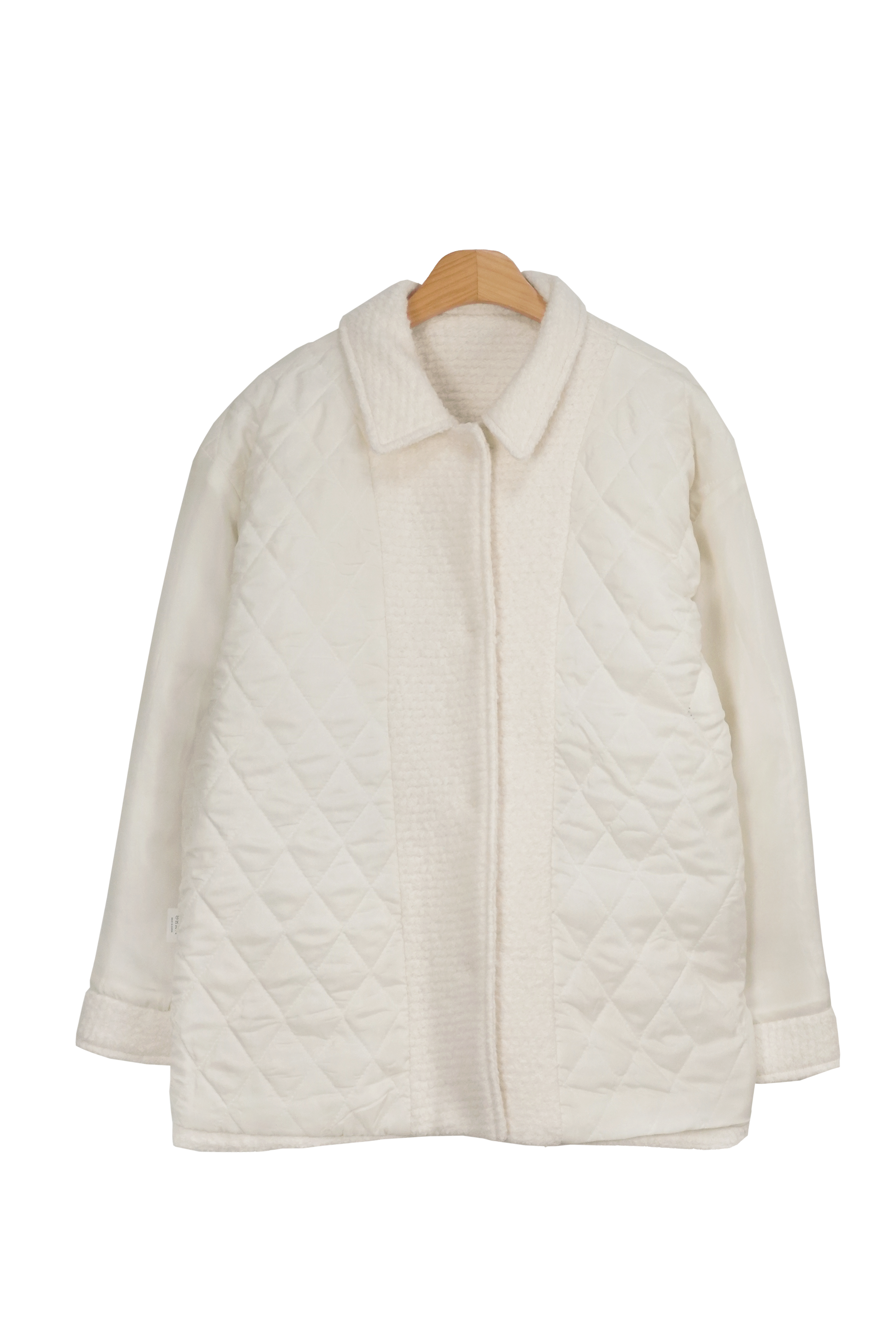 (Quilted Lining) Haihm wool faux fur bookle jacket Quilting Winter Half Coat (2 colors)