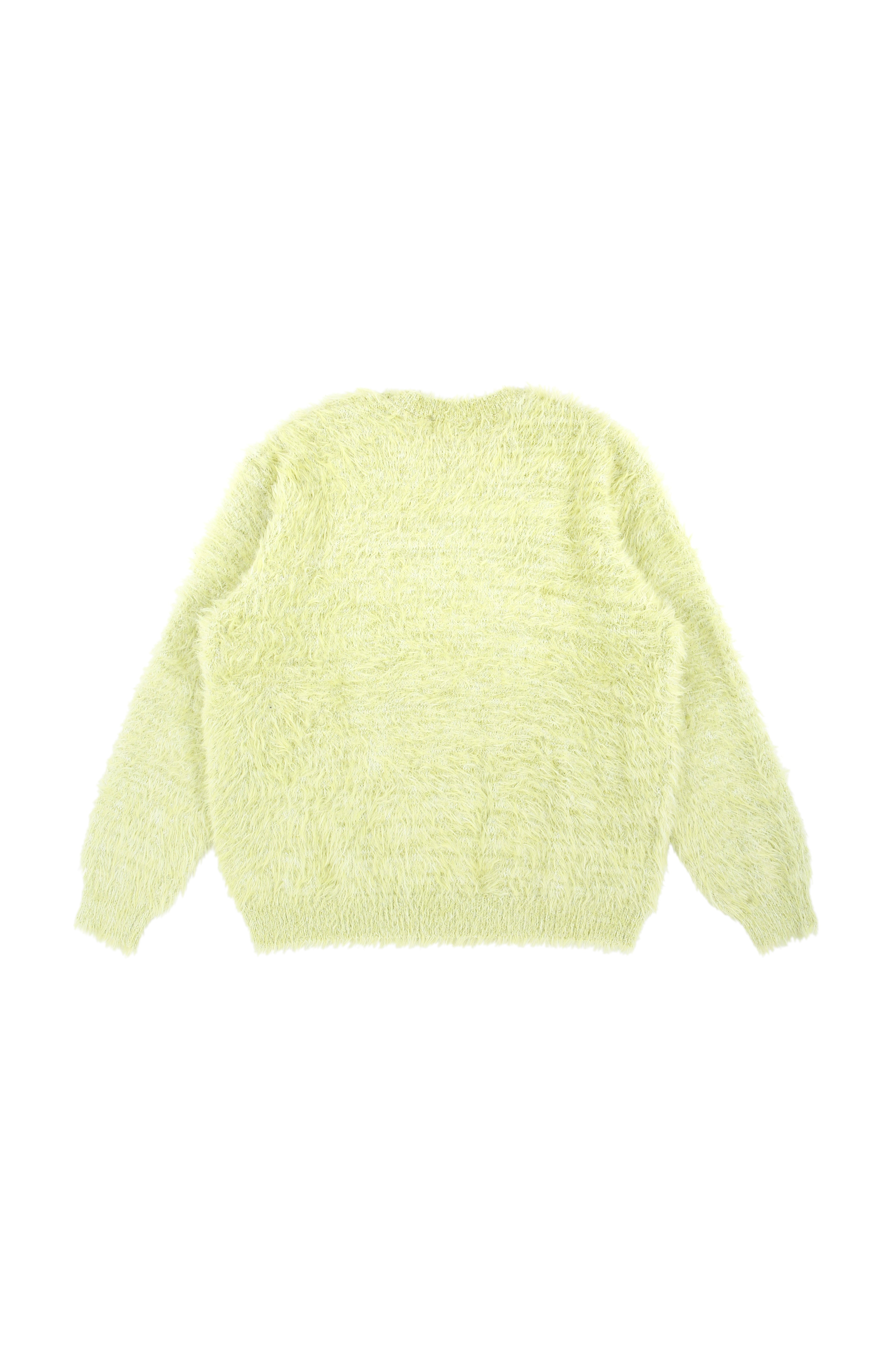 Lime mix angora over-fit knitwear