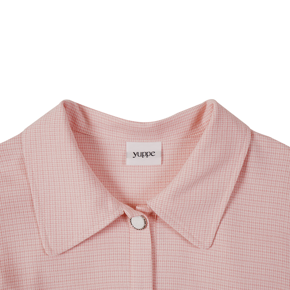 チェックパフシャツ / CHECK PUFF SHIRT_PINK