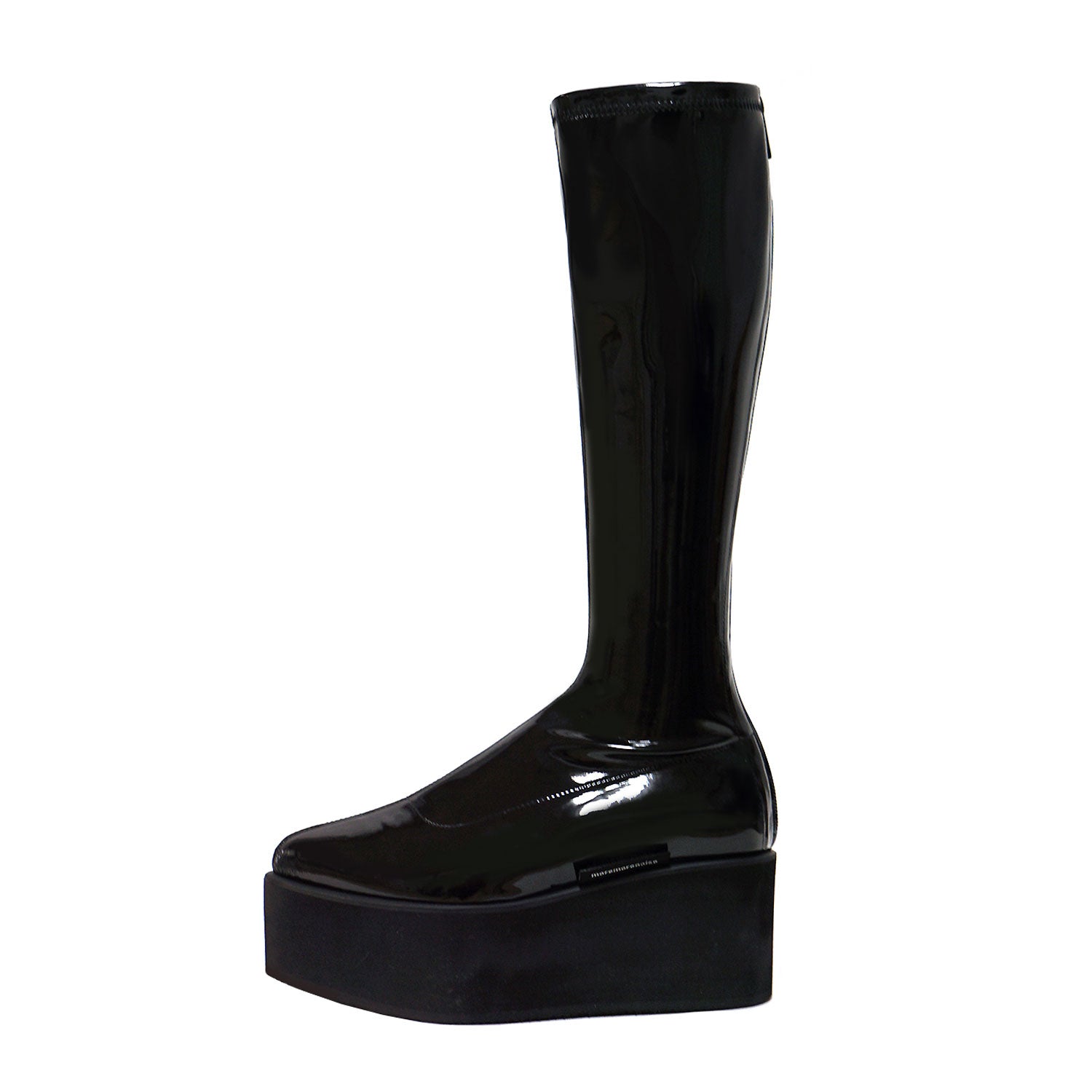 SLEEK BRRRICK LONG BOOTS PATENT BLACK