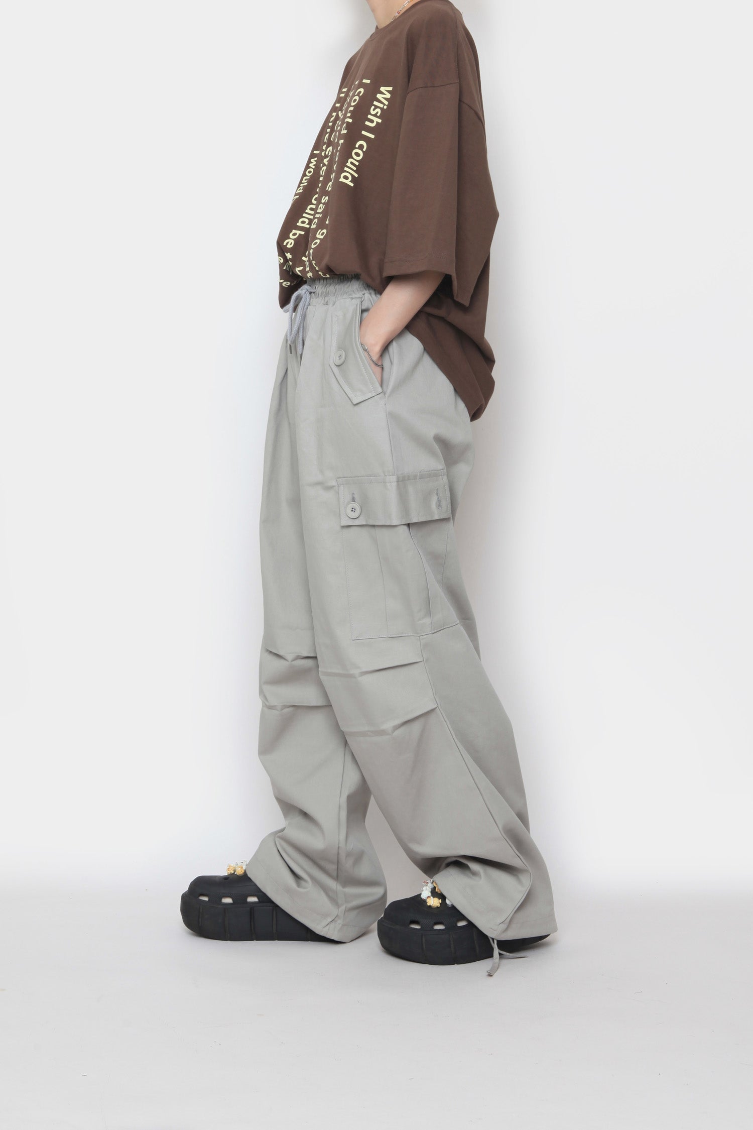 Button Pocket Cargo Pants